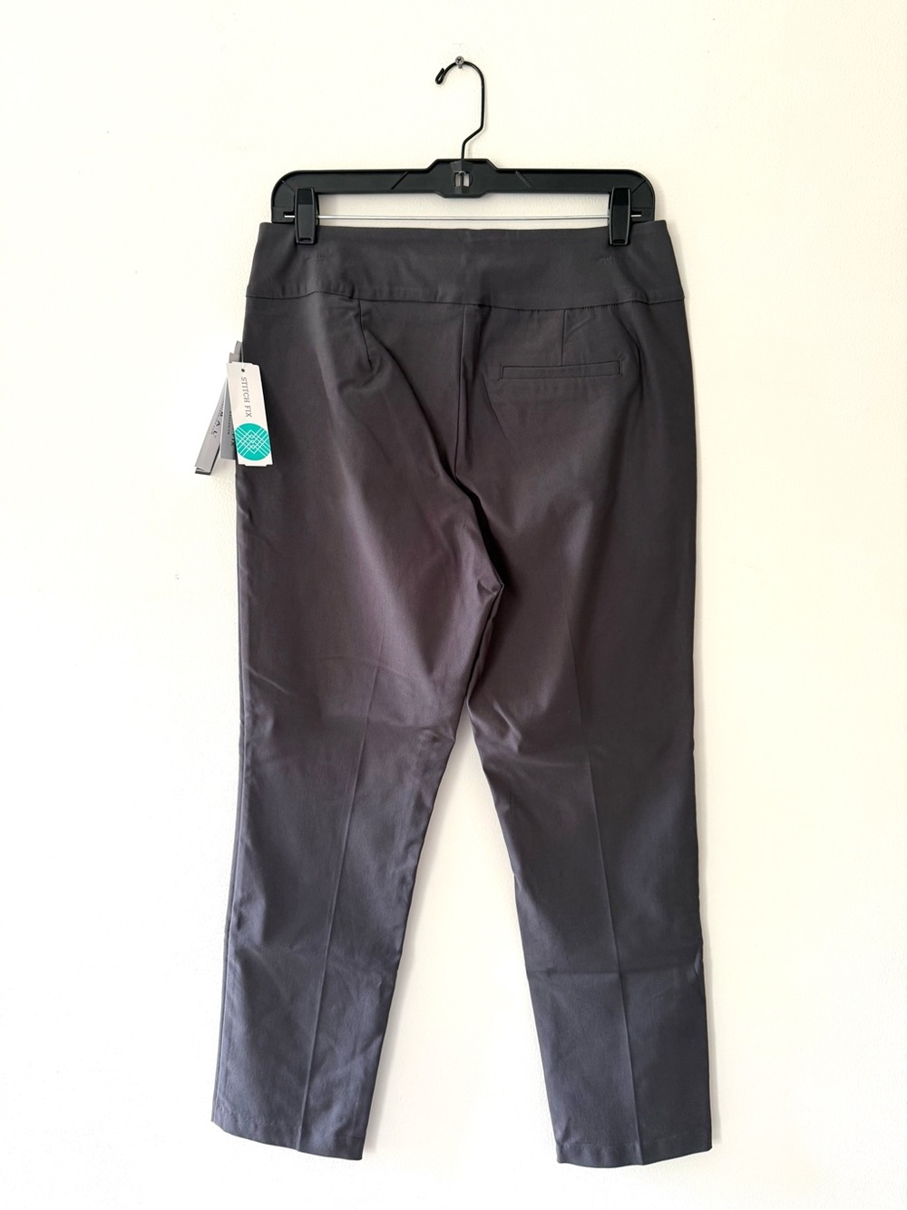 Tribal Fia NWT Straight Leg Pants Gray Pull On Slimming Waistband Size 10 Career - Picture 7 of 14